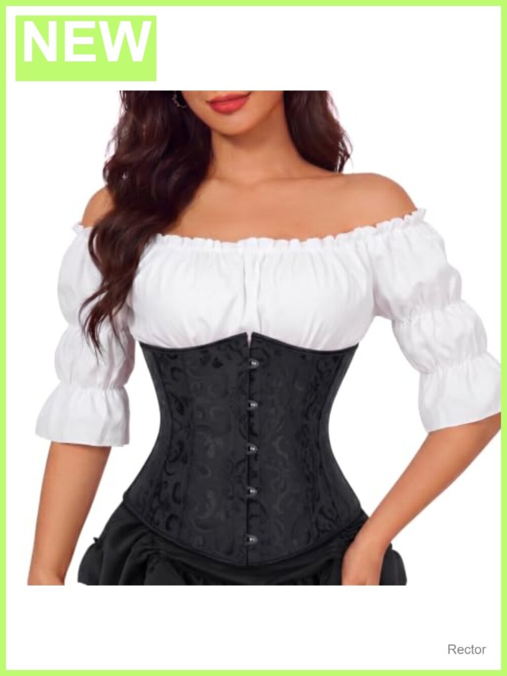 Renaissance Underbust Corset Top Lace-Up Pirate Costume